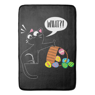 WHAT ! Easter Cat Bath Mat