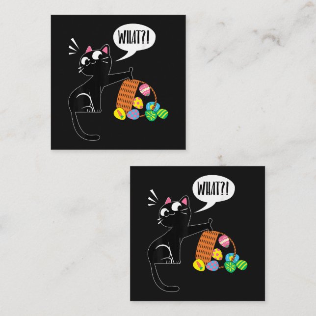 WHAT ! Easter Cat Enclosure Card (Front/Back)