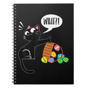 WHAT ! Easter Cat Notebook