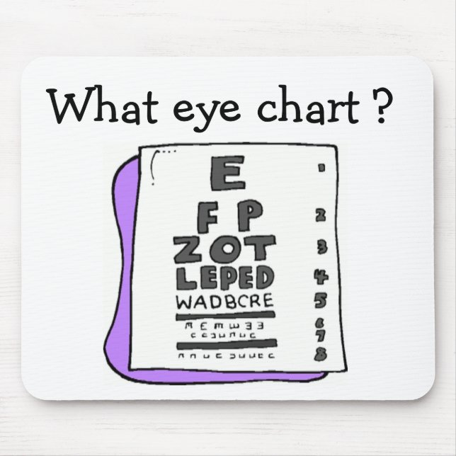 WHAT EYE CHART? MOUSE MAT (Front)