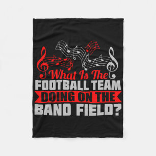 What Football Team On Marching Band Field Funny Gi Fleece Blanket