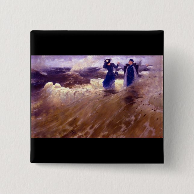 What Freedom! by Ilya Repin 15 Cm Square Badge (Front)