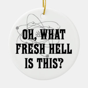 What fresh hell is this? ceramic tree decoration