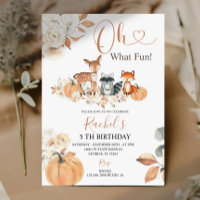 What Fun Fall Woodland Pumpkin Birthday