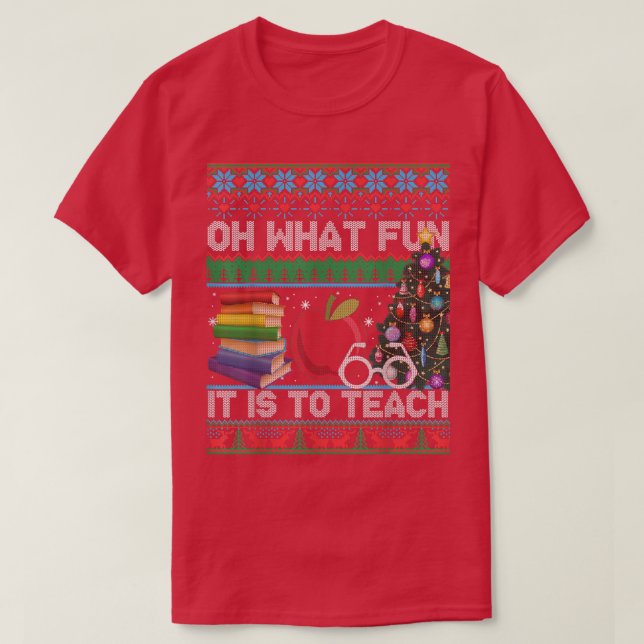 What Fun It Is To Teach Ugly Christmas Sweater  (Design Front)