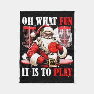 What Funny It Is To Play Christmas Santa Playing D Fleece Blanket