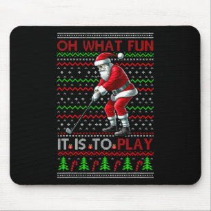 What Funny It Is To Playing Golf Christmas Santa S Mouse Mat