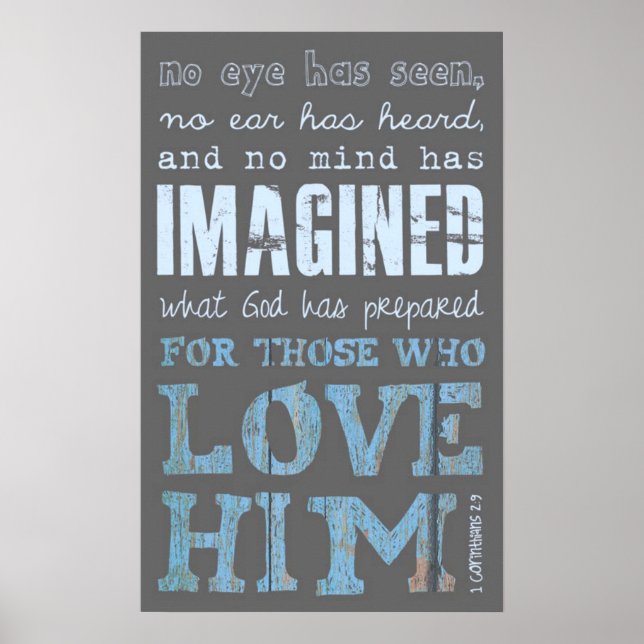 What God has prepared bible verse Poster (Front)