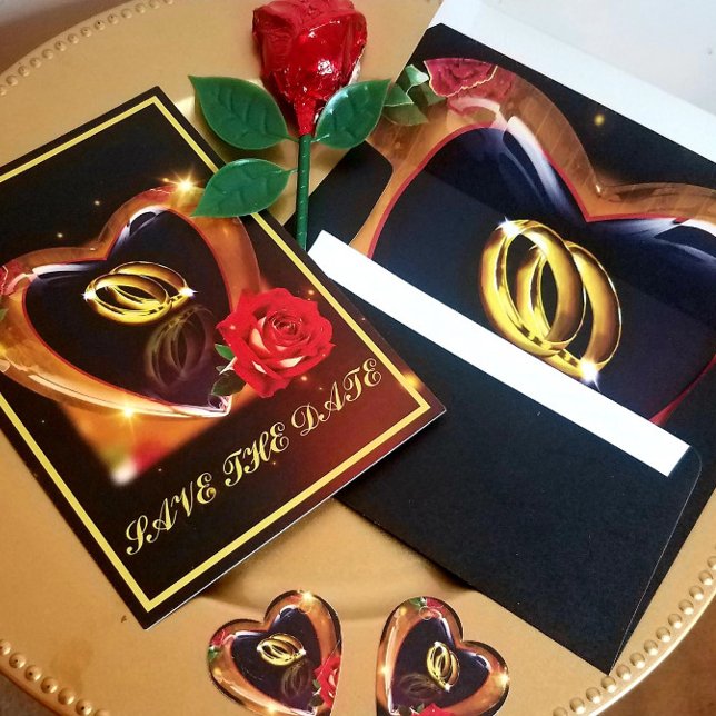 What God Has Put Together (Black and Gold) Wedding Envelope (What God Has Put Together...
 Save the Date Greeting Card, Wedding Envelope and Wedding Tags)