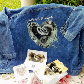 "What God Has Put Together" Wedding  Denim Jacket