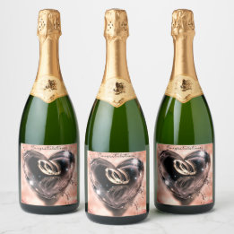 What God Has Put Together Wedding (Pink) Sparkling Wine Label