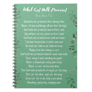 What God Hath Promised (Light Green) Notebook