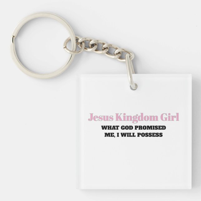 WHAT GOD PROMISED ME, I WILL POSSESS KEY RING (Front)