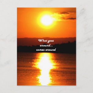 What Goes Around Postcard
