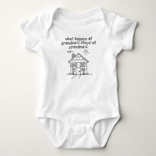 what happen at  grandma's house baby bodysuit