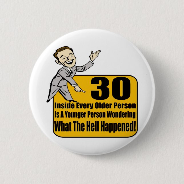What Happened 30th Birthday Gifts 6 Cm Round Badge (Front)