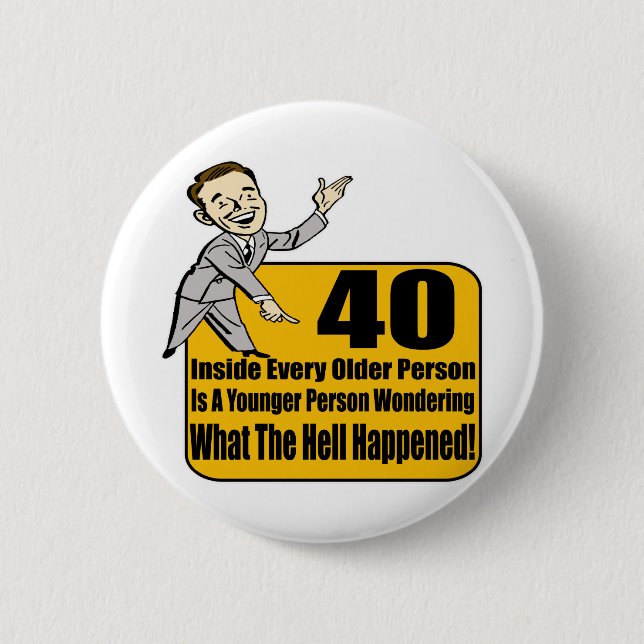 What Happened 40th Birthday Gifts 6 Cm Round Badge (Front)