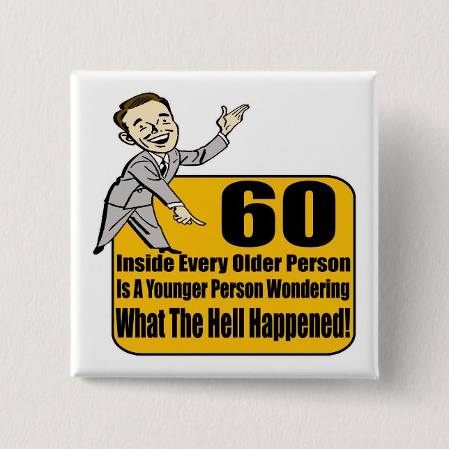 What Happened 60th Birthday Gifts 15 Cm Square Badge (Front)