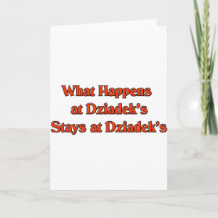 What happened at Dziadek's Stays at Dziadeks Holiday Card