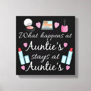What happens at Auntie's Canvas Print
