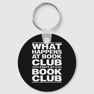What happens at book club funny reader key ring