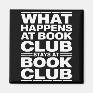 What happens at book club funny reader magnet