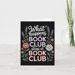 What happens at book club stays at book club card