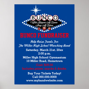 What Happens At Bunco Fundraiser Poster