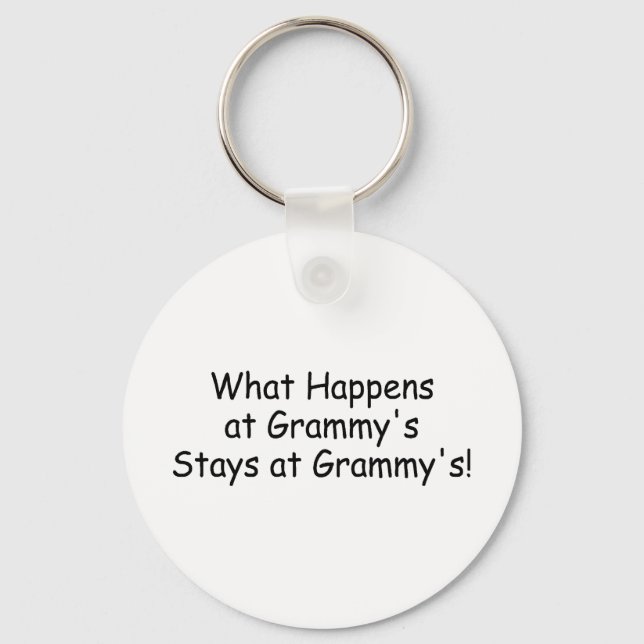 What Happens At Grammy Black Key Ring (Front)