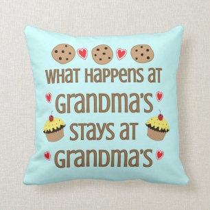 What happens at Grandma's Decorative Throw Pillow