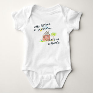 What Happens At Grandma's Sleeper Baby Bodysuit