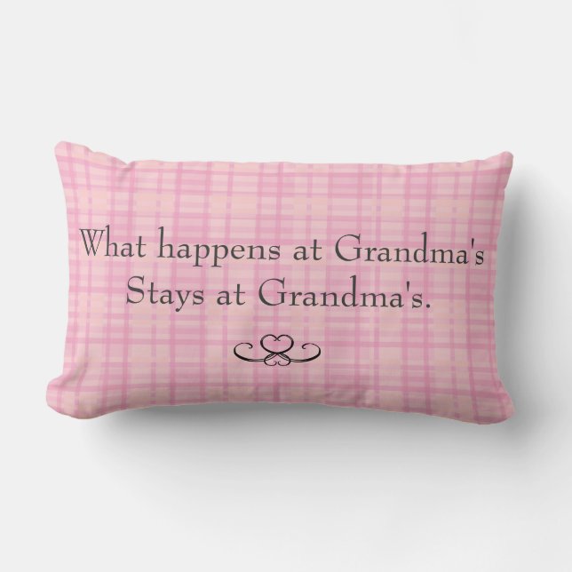 What Happens at Grandmas Throw Pillow (Front)