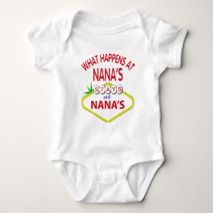 What Happens At Nana's Stays At Nana's T-Shirt Baby Bodysuit