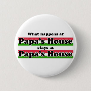 What Happens At Papas House 6 Cm Round Badge