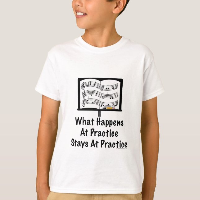 What Happens At Practice Orchestra Kids Sweatshirt T-Shirt (Front)