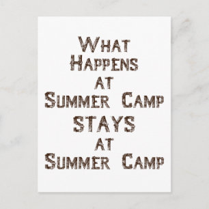 What Happens at Summer Camp Postcard