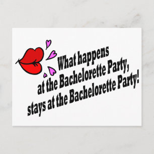 What Happens At The Bachelorette Party... Postcard