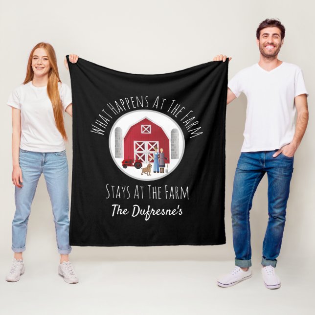 What Happens At The Farm Personalised Fleece Blanket (In Situ)