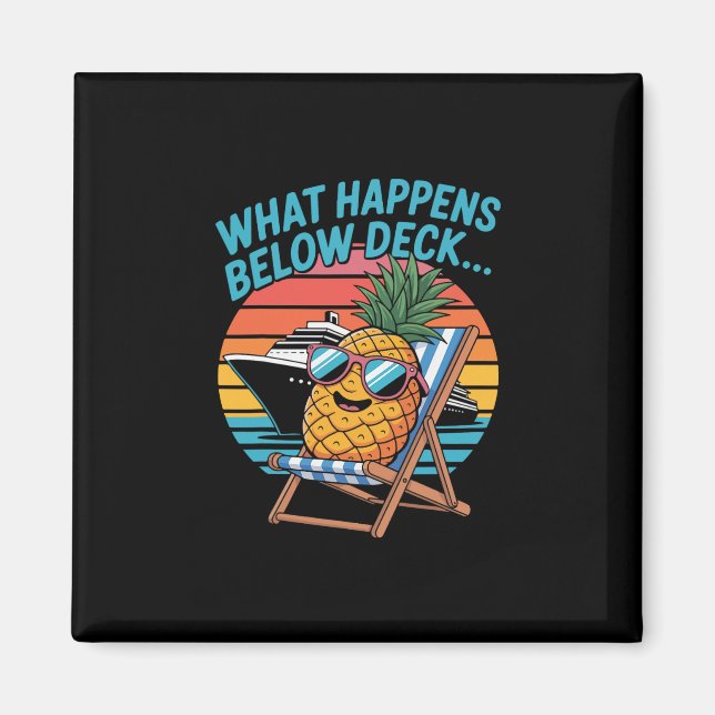 What Happens Below Deck Pineapple Fun  Magnet (Front)