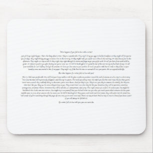 What Happens If You Fall in Love With a Writer? Mouse Mat