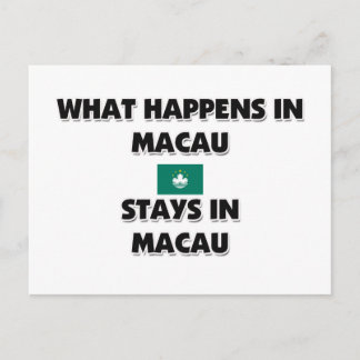 What Happens In MACAU Stays There Postcard
