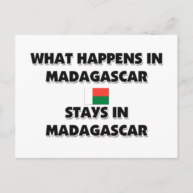What Happens In MADAGASCAR Stays There Postcard (Front)