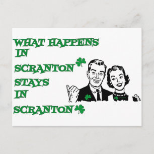 What happens in Scranton Irish Parade Day Shirts Postcard