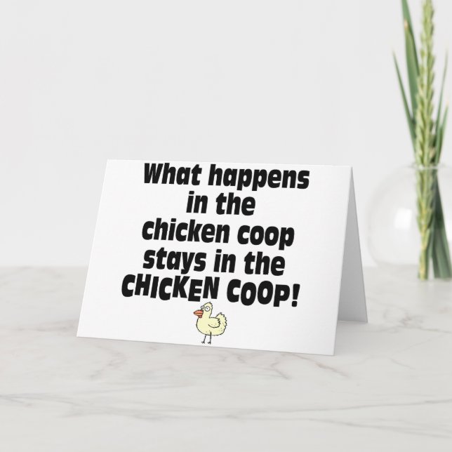 What Happens in the Chicken Coop Card (Front)