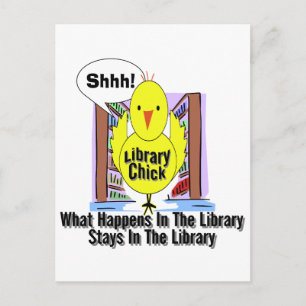 What Happens In The Library... Postcard