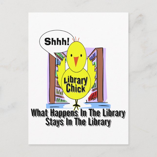 What Happens In The Library... Postcard (Front)