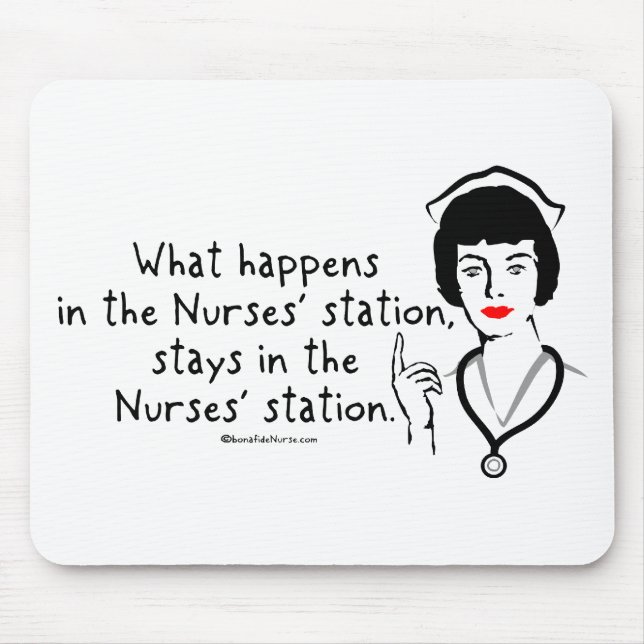 What Happens in the Nurses Station Mouse Mat (Front)