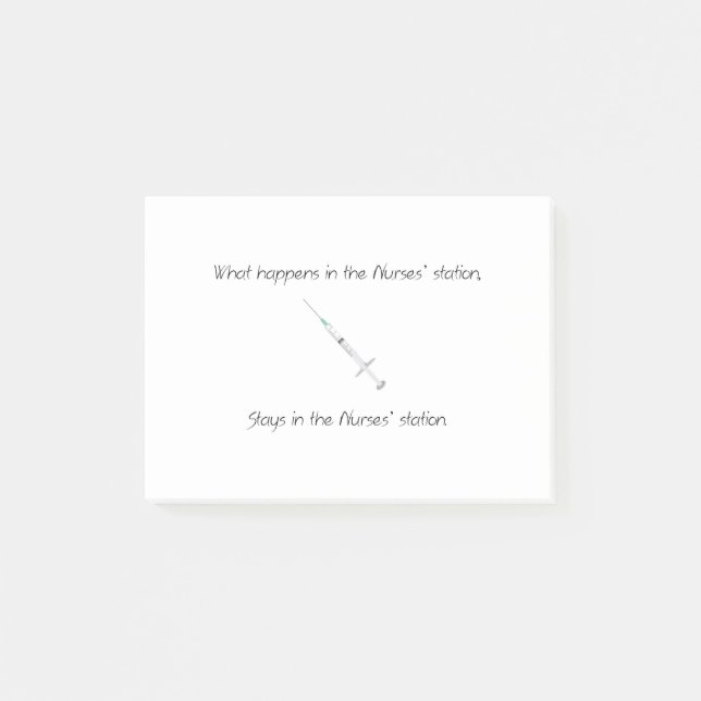 What Happens in the Nurses' Station Post-it Notes (Front)