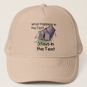 What Happens in the Tent Trucker Hat