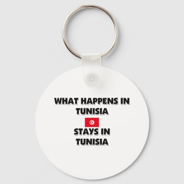 What Happens In TUNISIA Stays There Key Ring (Front)